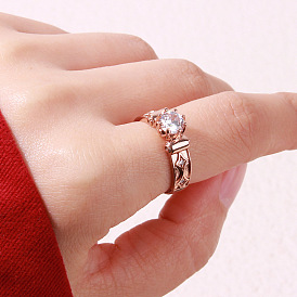 Luxury Fashion Zircon Stone Ring - Exquisite, Personalized, Gemstone Ring.