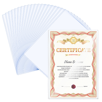 50шт. прямоугольные жесткие ПВХ защитные пленки для печати, водонепроницаемые пластиковые фотоконверты, верхний погрузчик