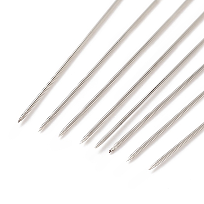 DIY Jewelry Tool Sets, Steel Beading Needles, 80~120x0.5~1mm, about 34~38pcs/bag, 5bags/set