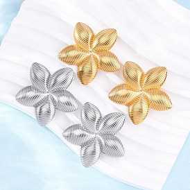 304 серьги-гвоздики из нержавеющей стали для женщин, цветок