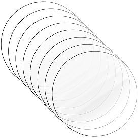 8Pcs Acrylic Board, Flat Round