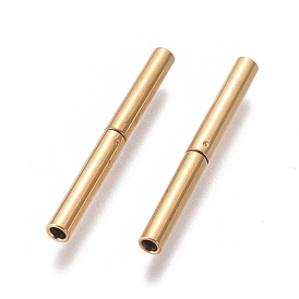 304 Stainless Steel Bayonet Clasps, Ion Plating (IP), Column