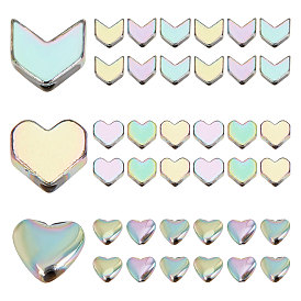 SUNNYCLUE 150Pcs 3 Styles Electroplate Non-magnetic Synthetic Hematite Beads, Arrow & Heart