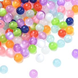 Круглый имитация кошачий глаз гранулы смолы