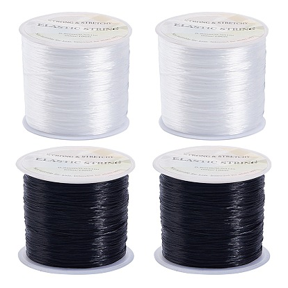 2 рулоны 2 цвета плоские эластичные хрустальные нити, эластичная нить для бисера, для изготовления эластичного браслета, окрашенные