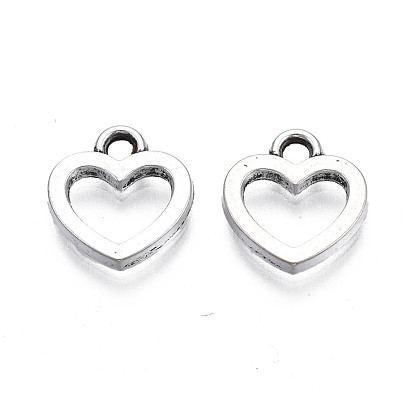 Tibetan Style Alloy Pendants, Cadmium Free & Lead Free, Heart