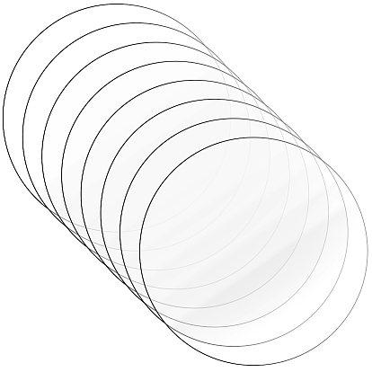 8Pcs Acrylic Board, Flat Round