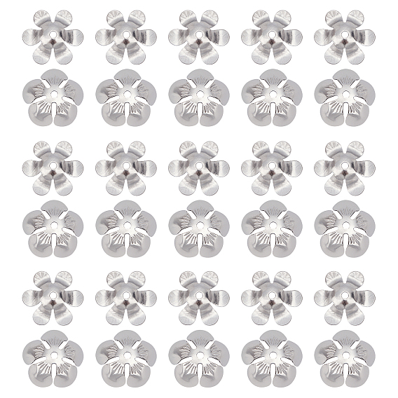 304 caps d'acier inoxydable, fleur, 5 -petal et 6 -petal