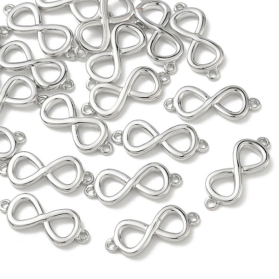 SHEGRACE Brass Connector Charms, Infinity Links, Cadmium Free & Lead Free & Nickel Free
