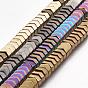 Non-magnetic Synthetic Hematite Beads Strands, PVD Vacuum Plating, Grade A, Arrowhead