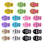 44Pcs 11 Colors Fish Spray Painted Alloy Enamel Beads, Rack Plating, Cadmium Free & Nickel Free & Lead Free