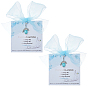 2Pcs Angel Polyester & Plastic Alloy Brooch, Exquisite Kilt Pins, with Paper Card