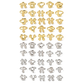 Латунное открытое кольцо-манжета для женщин с инициалами