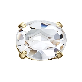 Пришивные чашки preciosa® maxima crystal, многожильных ссылки, чешский хрусталь, с настройками латуни, 719 36 413 овальный