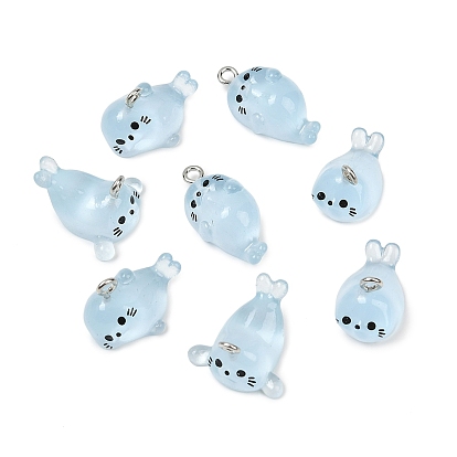 Прозрачные смоляные подвески, морской волк, с железной платиной петлей