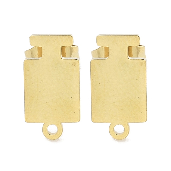 Ионное покрытие бутылки (IP) 304 фурнитура для сережек-гвоздиков из нержавеющей стали, с петлей