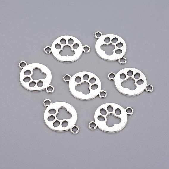 Плоский круг в тибетском стиле со вставками из сплава, без кадмия и без свинца, 17x24.5x1.5 мм, отверстие : 2.5 мм, Около 689 шт / 1000 г
