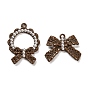 Подвески из сплава , бантом, с ABS имитации жемчуга
