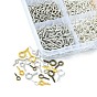 1200Pcs 12 Style Iron Screw Eye Pin Peg Bails, For Half Drilled Beads