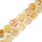Topaze naturelles perles de jade de brins, larme plat