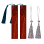 Olycraft DIY Wood Bookmarks, with Tassel Pendant Decoration and Polyester Tassel Big Pendant Decorations