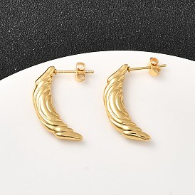 304 серьги-гвоздики в форме луны из нержавеющей стали