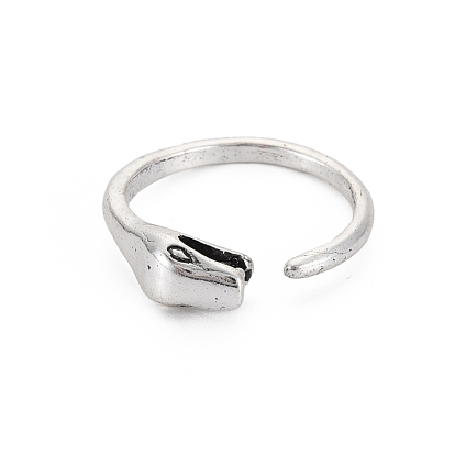 Snake Wrap Alloy Open Cuff Ring for Women, Cadmium Free & Lead Free