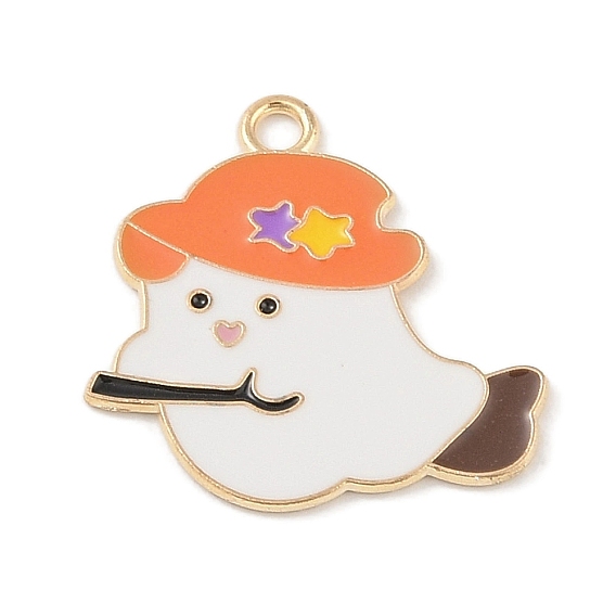 Подвески из сплава хэллоуина с эмалью, золотой свет, призрачное очарование