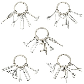 5шт. инструмент сплав подвеска украшение, с железными кольцами