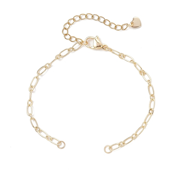 3 изготовление браслета-цепочки Фигаро из латуни мм, с 304 застежками-карабами из нержавеющей стали для женщин