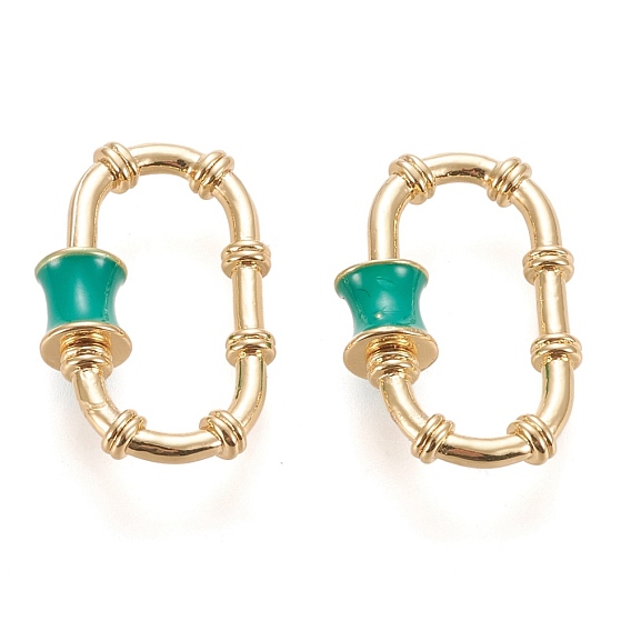 Латунные эмалированные винты с карабином, для изготовления ожерелий, быстрые ссылки, долговечный, овальные