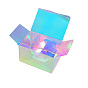 Boîte en plastique pvc transparente pliante de style laser, boîte cadeau couleur arc-en-ciel boîte d'emballage alimentaire, rectangle