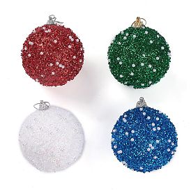 Рождественский шар из пенопласта и пластиковой имитации жемчужной подвески, для подвесных украшений на елку