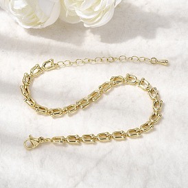 Браслет с латунной цепочкой для женщин, стойки покрытие, долговечный, без свинца и без кадмия