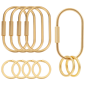 Сделай сам выводы ювелирных изделий, комплекты, включая латунные винтовые застежки, железные разрезные кольца