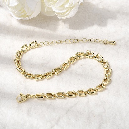 Браслет с латунной цепочкой для женщин, стойки покрытие, долговечный, без свинца и без кадмия
