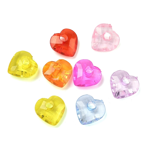 Прозрачные акриловые подвески, сердце прелести