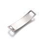201 Stainless Steel Links/Connectors, Stamping Blank Tag, Rectangle