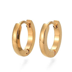 304 Stainless Steel Huggie Hoop Earrings, Ring