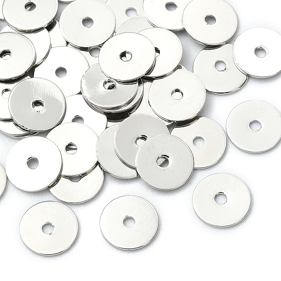 Perles d'espacement en laiton shegrace, plat rond, sans cadmium et sans nickel et sans plomb