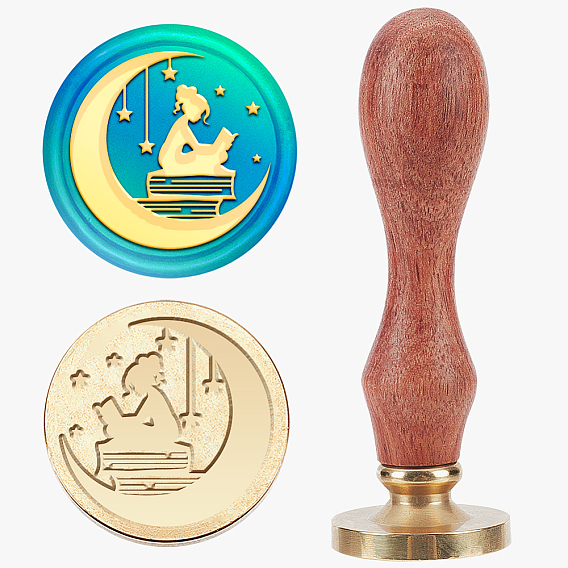 Набор сургучной печати, печать сургучом твердой латунной головки, деревянная ручка ретро латунный штамп комплект съемный, для конвертов приглашений, подарочная карта