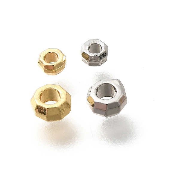 Латунные бусины, без кадмия, без никеля и без свинца, восьмиугольник