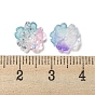 Luminous Transparent Resin Beads, Glow in the Dark Flower Beads with Glitter Powder