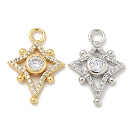 Покрытие стойки латунь микропаве прозрачные подвески из кубического циркония, долговечный, без свинца и без кадмия, звезды прелести