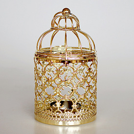 Gold electroplated metal craft products, birdcage candlesticks, home furnishings, wedding props