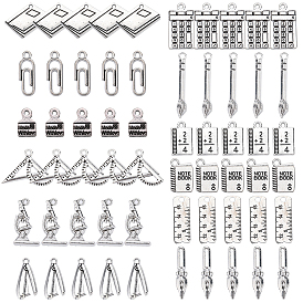 72 шт 12 стили подвески из сплава в тибетском стиле, прелести скрепки