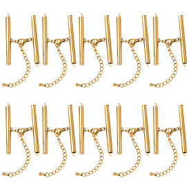 10 устанавливает удлинитель цепи из нержавеющей стали, с карабин-лобстерами 