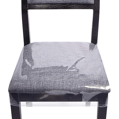 Прозрачный чехол для обеденного стула из ПВХ, украшения для стульев