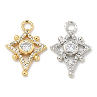 Покрытие стойки латунь микропаве прозрачные подвески из кубического циркония, долговечный, без свинца и без кадмия, звезды прелести