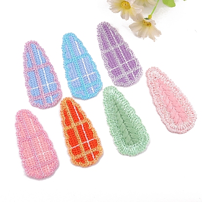 Polyester Teardrop Cabochons, for Hair Accessories Making